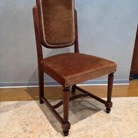 Sedia anni 80 in velluto marrone