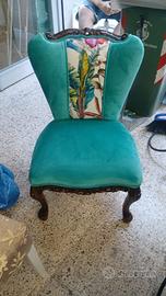 Poltroncina rivestita vintage