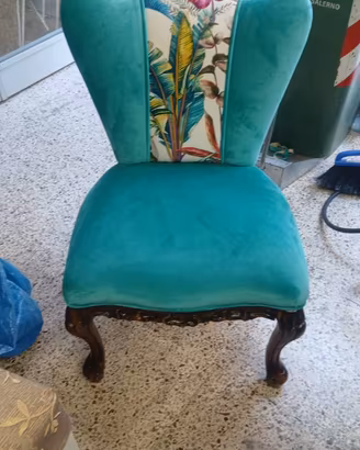 Poltroncina rivestita vintage