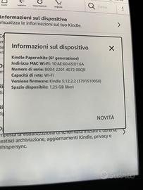 KINDLE PAPERWHITE 6 generazione