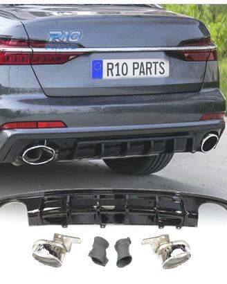 DIFFUSORE AUDI A6 C7 SEDAN AVANT 18-22 LOOK RS6 NE