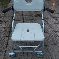 Sedia WC doccia con ruote