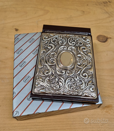 Porta block notes con argento Alliani