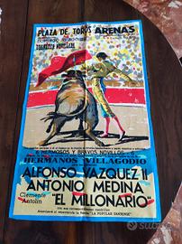 poster in tessuto corrida anni 60/70