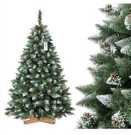 Albero di natale h 150 con pigne e punte innevate