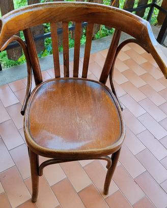 Sedia Thonet con braccioli 
