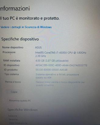 Notebook i7 ASUS