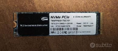 SSD 1TB NVME M2 PCIe 3.0 x4 ** DA TESTARE **