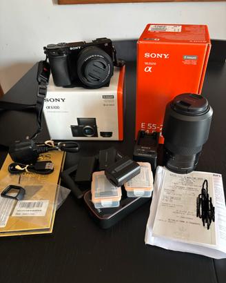 Sony alpha 6100 kit 16-50 OSS II+55-210 accessori
