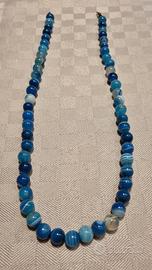 Collana agata blu