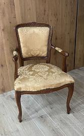 Poltroncina legno oro