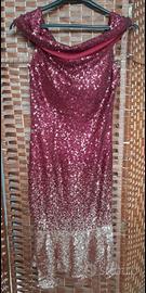 Vestito elegante donna con paiettes