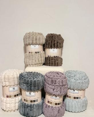 Coperta plaid ultra morbida invernale,6 Colori