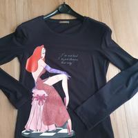 Maglietta  nera Iceberg con Jessica Rabbit