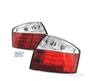 FANALI A LED PER AUDI A4 00-04 ROSSO BIANCO LED