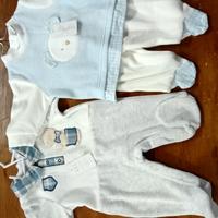 set 2 tutine 0/3 mesi neonato