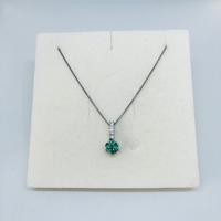 Girocollo oro bianco Smeraldi e Diamanti