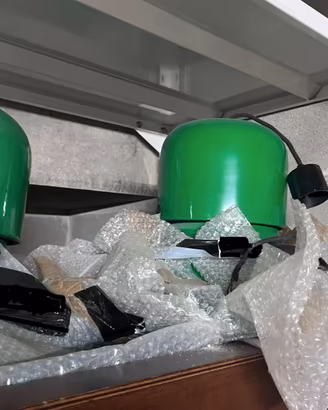 Joe Colombo lampadario Campana x Stilnovo, verde
