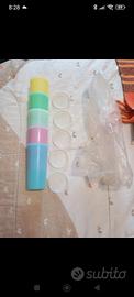 Bicchieri alti con tappo Vintage Tupperware 