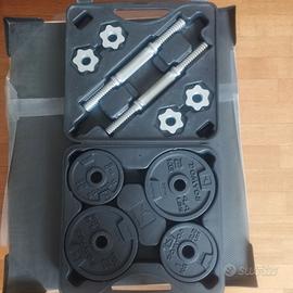 manubri regolabili (15 kg max) per palestra