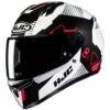 Casco INTEGRALE C10 Bianco nero rosso HJC