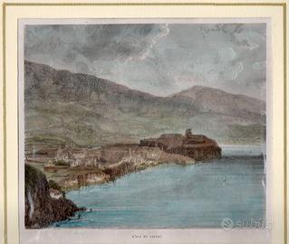 Stampa antica Originale  1888 Lipari.