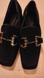 scarpe  camoscio nere