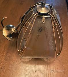 Lampadario ottonato vintage