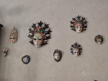 Set maschere veneziane decorative da parete