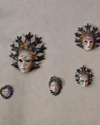 Set maschere veneziane decorative da parete