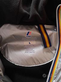 Giubbotto k .WAY TG L ARGENTO RIFLETTENTE NUOVO