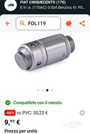 punteria idraulica 11mm per fiat 900 1993 cc.900