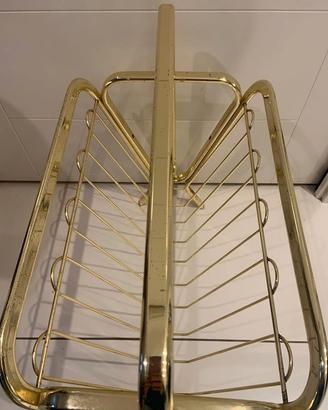 Portariviste vintage di design anni ' 70 in ottone