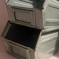 6 Cassette vintage da officina in ferro