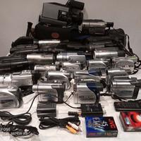 lotto videocamere vintage Hi8, Video8, VHS, miniDV