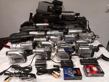 lotto videocamere vintage Hi8, Video8, VHS, miniDV