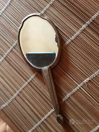 Specchietto Antico Bronzo Fregio Arg. 800-