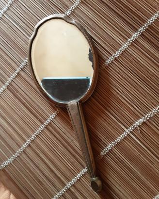 Specchietto Antico Bronzo Fregio Arg. 800-