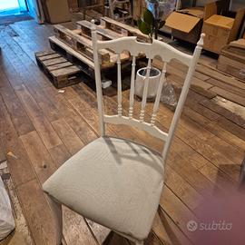 sedie bianche in legno shabby/vintage