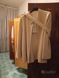 giacca donna lana beige-panna