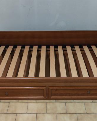Letto in legno con contenitore/cassettoni e rete