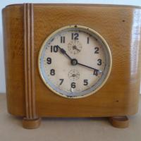 Sveglia orologio legno da tavolo art decò anni 40