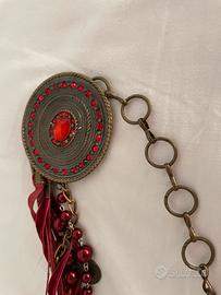 Cintura raso ferro battuto e pietre