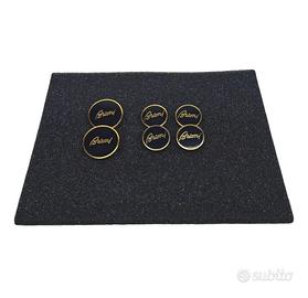 Bottoni Brioni in Metallo Oro e Nero (6 pezzi)
