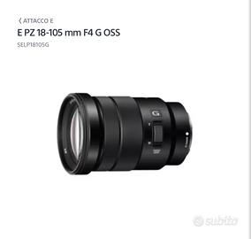 Sony E PZ 18-105 mm F4 G OSS NUOVO CON IMBALLO