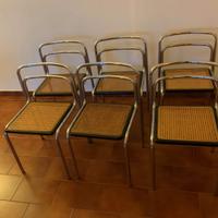 6 sedie design anni '70 VINTAGE CESCA STYLE