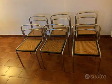 6 sedie design anni '70 VINTAGE CESCA STYLE