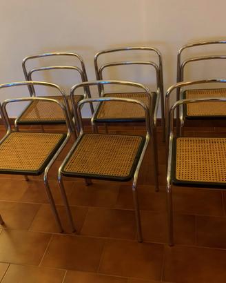 6 sedie design anni '70 VINTAGE CESCA STYLE