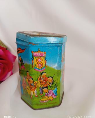 Collezionismo scatole vintage latta Jasmine Tea 