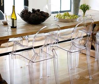 sedie in policarbonato col trasparente